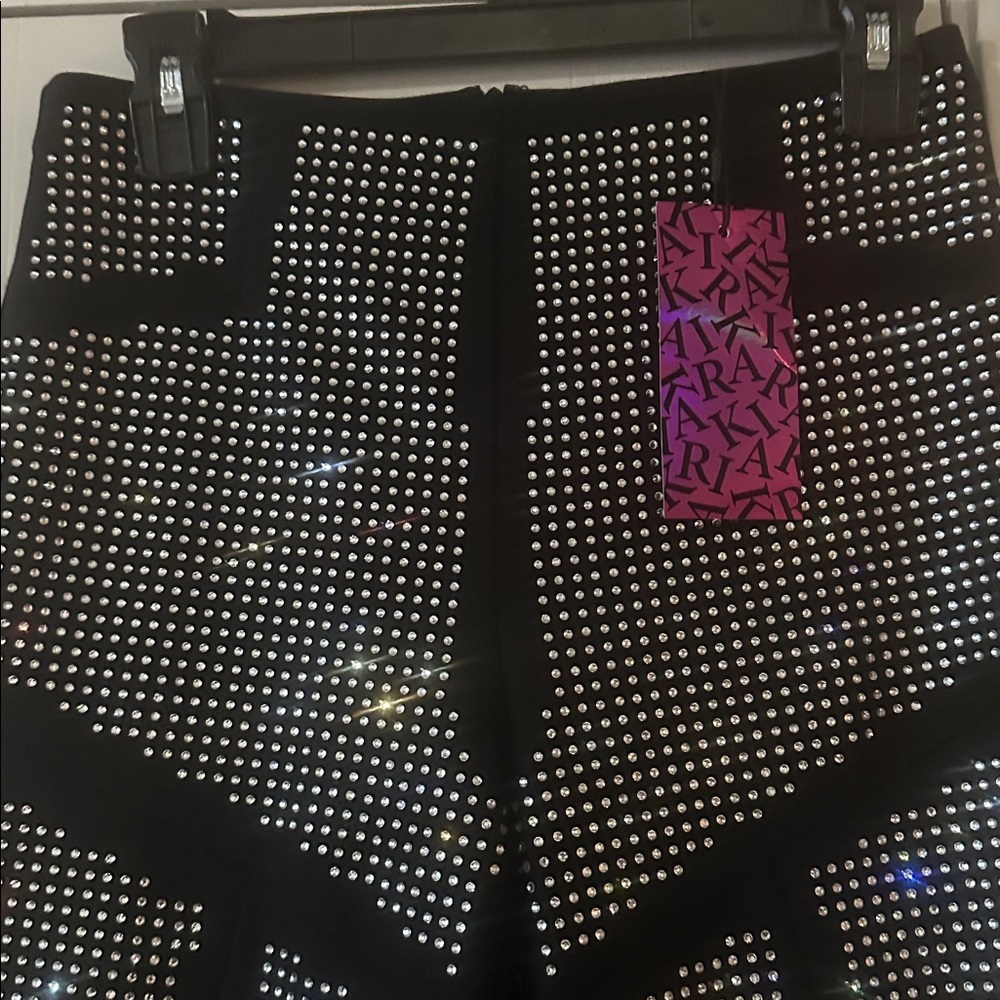 AKIRA Black Studded Skinny leggings - Picture 3 of 8